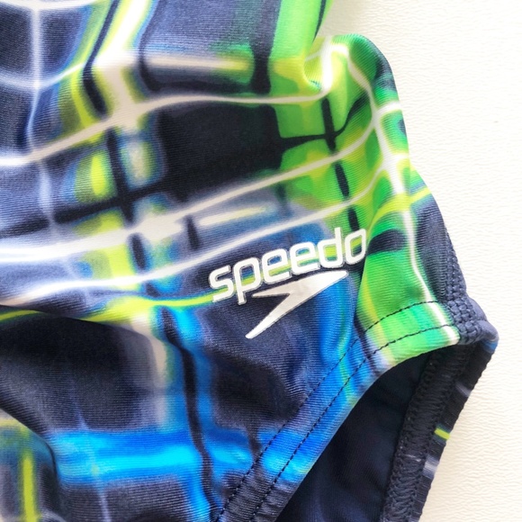 Speedo PowerFlex Eco Womens 1 pc Swimsuit Laser Sticks Pulse Flyback Sz 6/32 - Picture 2 of 5